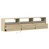 vidaXL TV-Wandschrank mit LED Sonoma-Eiche 180x31x45 cm