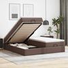 vidaXL Ottoman-Bett mit Matratzen Braun 180x200 cm Kunstleder