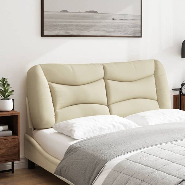 vidaXL Kopfteil-Kissen "Hvar" Creme 140 cm Stoff