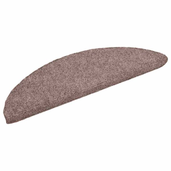vidaXL Stufenmatten Selbstklebend 20 Stk. 56x17x3 cm Hellbraun Halbrund