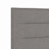 vidaXL LED Kopfteil mit LED-Lichtleisten Taupe 144 cm Stoff