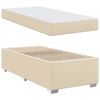 vidaXL Bettrahmen mit Matratze Creme 90 x 200 cm Stoff