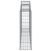 vidaXL Gabionen mit Hochbogen 4 Stk. 300x30x100/120cm Verzinktes Eisen