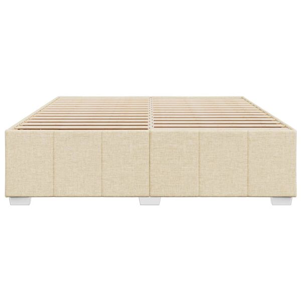 vidaXL Bettgestell ohne Matratze Creme 200x200 cm Stoff