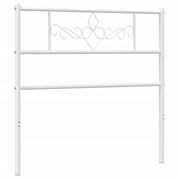 vidaXL Kopfteil Metall Wei&szlig; 75 cm