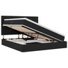 vidaXL Aufbewahrungsbett mit Matratze Schwarz 180 x 200 cm Polyester
