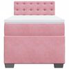 vidaXL Boxspringbett mit Matratze Rosa 80x200 cm Samt