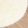 vidaXL Teppich Shaggy Hochflor NAVARRA Creme 120x120 cm Polyester