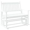 vidaXL Schaukelbank Wei&szlig; 118x70x104,5 cm Massivholz Pappel