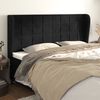 vidaXL Kopfteil mit Ohren Schwarz 183x23x118/128 cm Samt