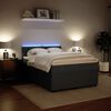 vidaXL Boxspringbett mit Matratze Dunkelgrau 160x200 cm Samt