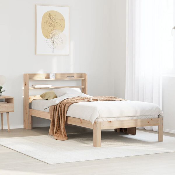 vidaXL Bettgestell mit Kopfteil ohne Matratze 90x200 cm