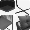 vidaXL Garten Essgruppe 9 pcs Schwarz Stahl