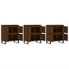 vidaXL Sideboards 3 Stk. Braun Eichen-Optik Holzwerkstoff