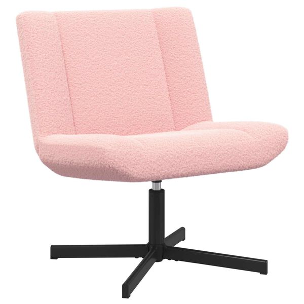 vidaXL Drehstuhl Rosa 63 x 75 x 76 cm Schafsleder