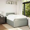 vidaXL Boxspringbett mit Matratze Hellgrau 120x190 cm Samt