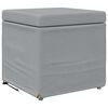 vidaXL Hocker Hellgrau 41 x 41 x 40 cm Stoff und Pressholz