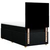 vidaXL Boxspringbett mit Matratze Schwarz 90x190 cm Stoff