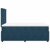 vidaXL Boxspringbett mit Matratze Dunkelblau 120x190 cm Samt