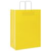 vidaXL Papiertragetaschen 250 Stk. mit Henkeln Gelb 32x17x44 cm
