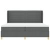 vidaXL Boxspringbett mit Matratze Dunkelgrau 90x190 cm Dunkelgrau
