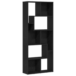 vidaXL B&uuml;cherregal Schwarz Eichen-Optik 67x24x161 cm Holzwerkstoff