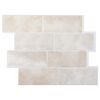vidaXL U-Bahn-Fliese 10 stk. Beige Marmor 29 x 21 cm