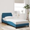 vidaXL Bettgestell mit Kopfteil "Dover" Blau 90x200 cm Samt