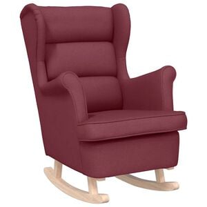 vidaXL Schaukelsessel Weinrot 74x90x102 cm Stoff