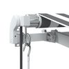 vidaXL Markise Automatisch mit LED Anthrazit & Wei&szlig; 400x350 cm