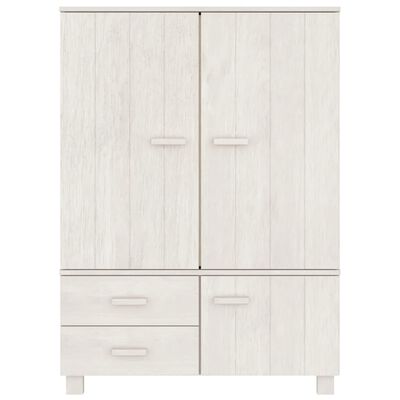 vidaXL Kleiderschrank HAMAR Weiß 99x45x137 cm Massivholz Kiefer