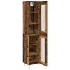 vidaXL Highboard 2 pcs Altholz Glas