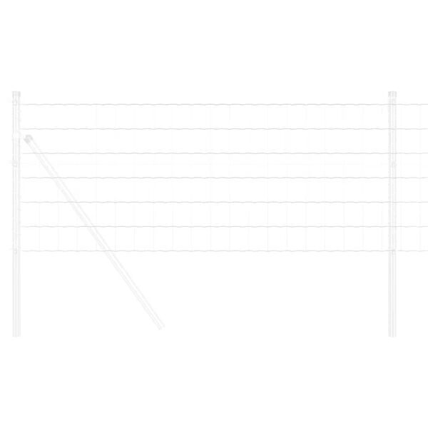 vidaXL Eurozaun Silber 0,6 x 25 m Feuerverzinktes Eisen