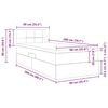 vidaXL Bett mit Stauraum und LED mit Matratze Creme 90 x 200 cm Stoff