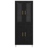 vidaXL Highboard 2 pcs Schwarz Eichen-Optik 69,5 x 34 x 180 cm