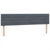 vidaXL Boxspringbett mit Matratze Dunkelgrau 180x210 cm Samt
