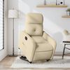 vidaXL Relaxsessel mit Aufstehhilfe Elektrisch Creme Stoff