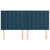 vidaXL Kopfteil Dunkelblau 160 x 5 x 118/128 cm Samt