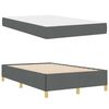 vidaXL Bettrahmen mit Matratze Dunkelgrau 120 x 200 cm Stoff