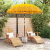 vidaXL Balinesischer Sonnenschirm mit Sockel Gelb 215 x 215 x 260 cm