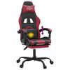 vidaXL Gaming-Stuhl mit Fu&szlig;st&uuml;tze Drehbar Schwarz & Weinrot Kunstleder