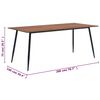 vidaXL Esstisch Braun 200x100x75 cm MDF