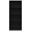 vidaXL B&uuml;cherregal Schwarz Eichen-Optik 60 x 24 x 143 cm Holzwerkstoff