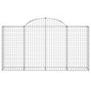 vidaXL Gabionen mit Hochbogen 18Stk. 200x30x100/120cm Verzinktes Eisen