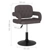 vidaXL Barhocker Taupe Stoff
