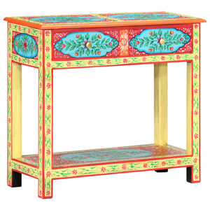 vidaXL Konsolentisch Handbemalt 80&times;35&times;75 cm Mango Massivholz