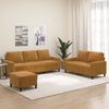 vidaXL 3-tlg. Sofagarnitur mit Kissen Braun Samt