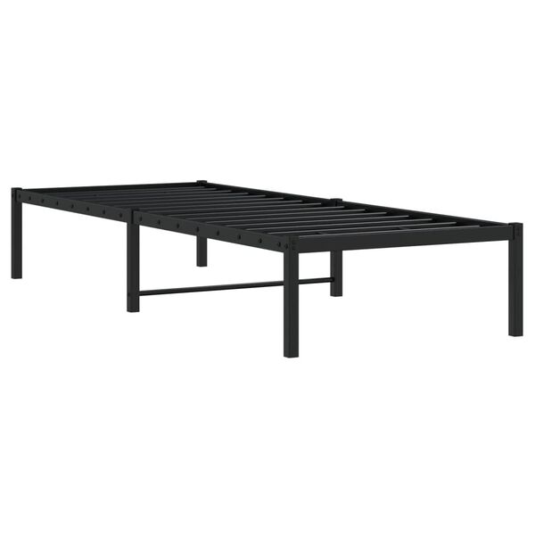 vidaXL Bettgestell Metall Schwarz 80x200 cm