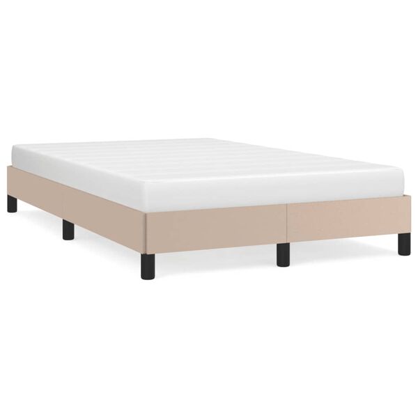 vidaXL Bettgestell Cappuccino-Braun 120x200 cm Kunstleder