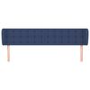 vidaXL Kopfteil mit Ohren Blau 203x23x78/88 cm Stoff